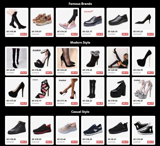 AliExpress má opravdu neuvěřitelné množství zboží v jednotlivých kategoriích.