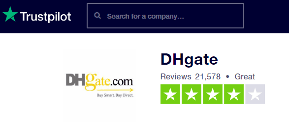 Na recenzním portálu je DHgate hodnocem 4 z 5 hvězdiček.