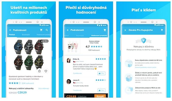 Aplikace Wish slibuje mnoho výhod.