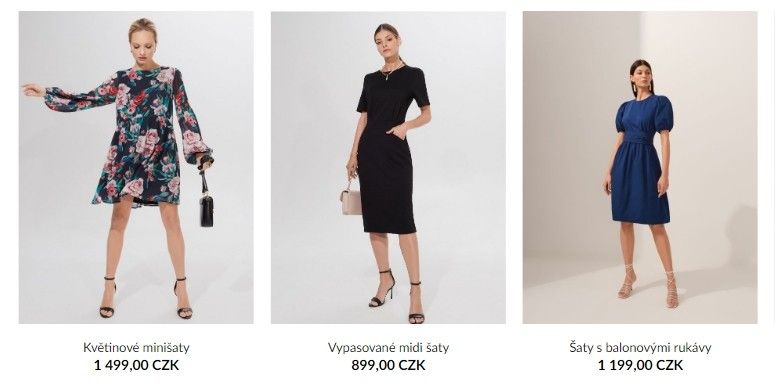 Na e-shopu Mohito jsou šaty v různých barvách a stylech pro různé příležitosti.