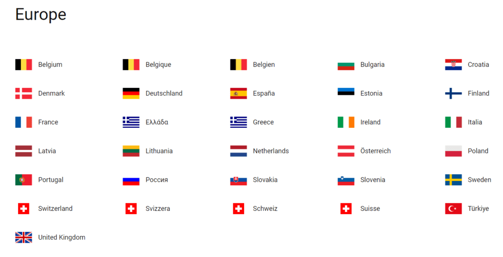 E-shop Benetton zboží doručuje například v rámci Slovenska, Spojeného království, Německa nebo Francie.