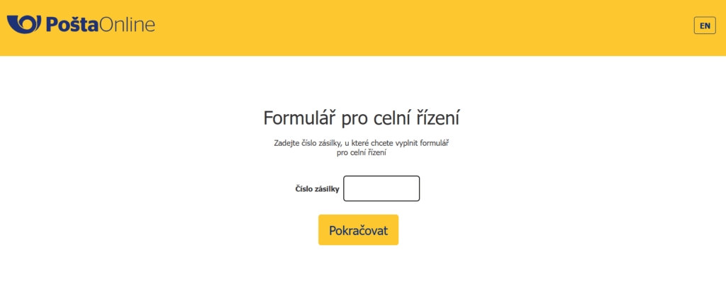 U zásilek do 150 € lze využít elektronické celní prohlášení dostupné na webu České pošty.
