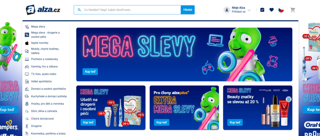 Na e-shopu Alza.cz lze prakticky kdykoliv narazit na slevovou akci nebo výprodej.