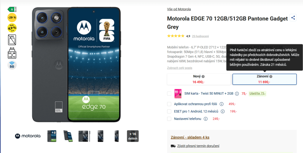 Zánovní zboží funguje jako nové, mnohdy je však mnohem levnější, navíc se zárukou.