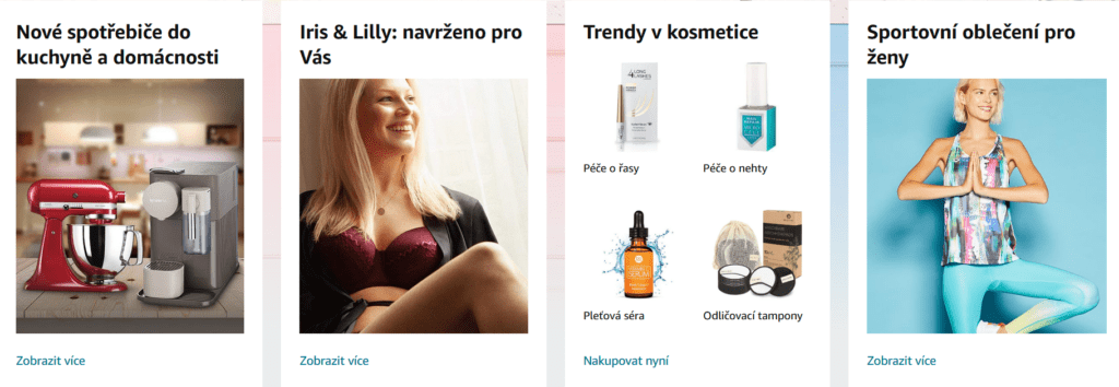 Vybírat z široké nabídky zboží lze na Amazonu v češtině.