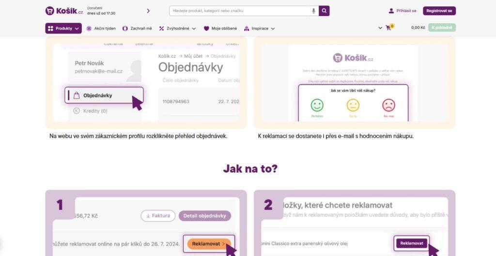 Reklamace by měla být jednoduchá a přímo v rámci vlastního uživatelského účtu. Ale pozor, na její provedení jsou tři dny.