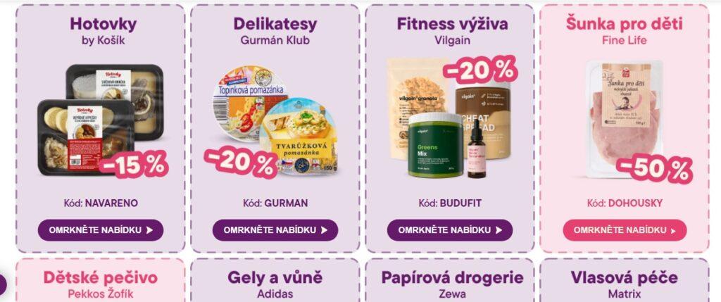 KošíkCZ nabízí slevový kód na různé tipy zboží v průběhu promo akcí.